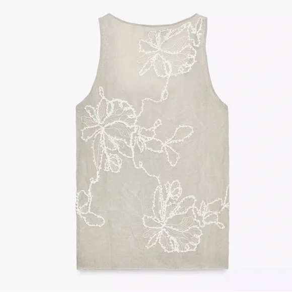 ❗️BUY NOW❗️ITEM WILL BE REMOVED SOON❗️ZARA Semi-Sheer Structured Knit Top - Picture 6 of 7